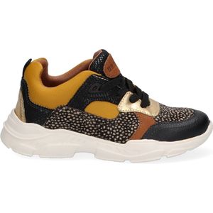 Braqeez - Renee Run - Lage Sneakers - Geel/Bruin - Leer