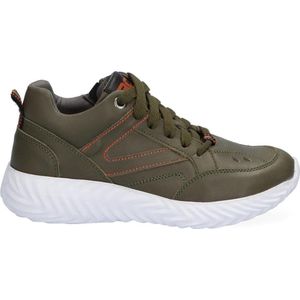 Braqeez 421930-569 Jongens Lage Sneakers - Groen - Nubuck - Veters
