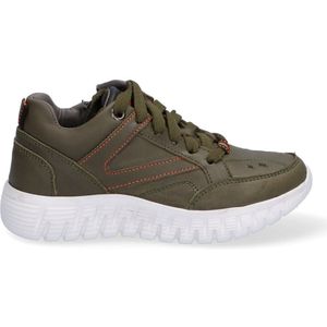 Braqeez 421930-569 Jongens Lage Sneakers - Groen - Nubuck - Veters