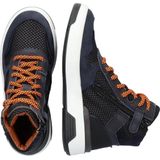 Braqeez 423944-529 Jongens Hoge Sneakers - Blauw Oranje Blauw - Nubuck - Veters
