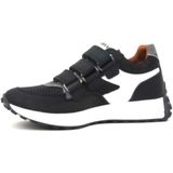 Braqeez - 423981-589 - Jongens Lage Sneakers - Zwart/Wit - Nubuck