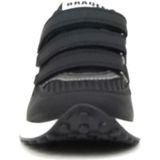 Braqeez - 423981-589 - Jongens Lage Sneakers - Zwart/Wit - Nubuck