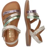 Braqeez 424012-959 Meisjes Sandalen - Beige Groen Paars - Leer - Klittenband