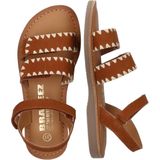 Braqeez 424016-413 Meisjes Sandalen - Cognac - Leer - Klittenband