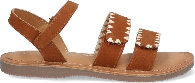 Braqeez 424016-413 Meisjes Sandalen - Cognac - Leer - Klittenband