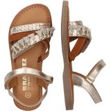 Braqeez 424018-594 Meisjes Sandalen - Goud Cognac - Leer - Klittenband