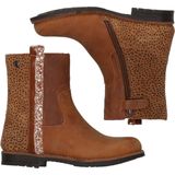 Braqeez Naomi Nova Meisjes Enkellaarsjes - Bruin - Leer - Ritssluiting