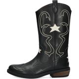 Braqeez 424739-589 Meisjes Cowboy Boots - Zwart - Leer - Ritssluiting