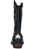 Braqeez 424739-589 Meisjes Cowboy Boots - Zwart - Leer - Ritssluiting