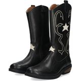 Braqeez 424739-589 Meisjes Cowboy Boots - Zwart - Leer - Ritssluiting