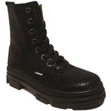 Braqeez 424751-589 Meisjes Veterboots - Zwart - Leer - Veters