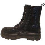 Braqeez 424751-589 Meisjes Veterboots - Zwart - Leer - Veters