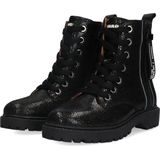 Braqeez - Belle Boot - Biker Boots - Zwart - Leer - Veters