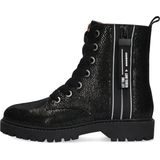 Braqeez - Belle Boot - Biker Boots - Zwart - Leer - Veters