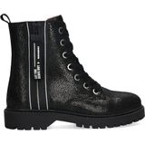 Braqeez - Belle Boot - Biker Boots - Zwart - Leer - Veters