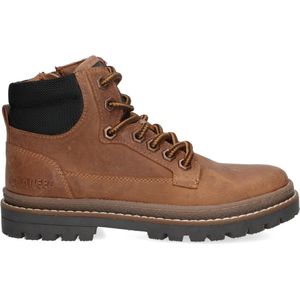 Braqeez 424920-513 Jongens Veterboots - Bruin - Leer - Veters