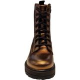 Braqeez - 424762-997 - Veterboots - Bruin - Leer - Veters - Metallic Look