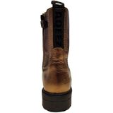 Braqeez - 424762-997 - Veterboots - Bruin - Leer - Veters - Metallic Look