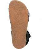 Braqeez - Sally Sandalen - Zwart/Wit - Imitatieleer