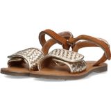 Braqeez - 425010-413 - Meisjes Sandalen - Cognac - Leer - Klittenband
