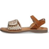 Braqeez - 425010-413 - Meisjes Sandalen - Cognac - Leer - Klittenband