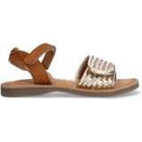 Braqeez - 425010-413 - Meisjes Sandalen - Cognac - Leer - Klittenband