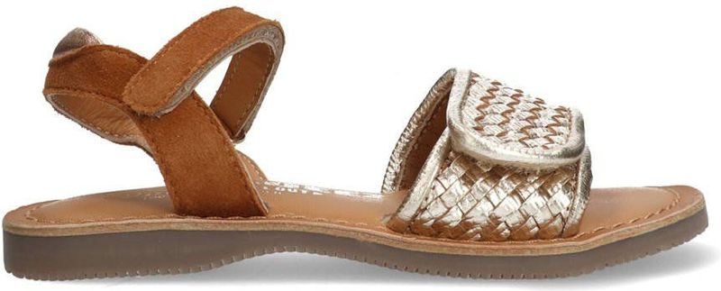 Braqeez - 425010-413 - Meisjes Sandalen - Cognac - Leer - Klittenband