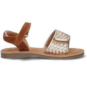 Braqeez - 425010-413 - Platte Sandalen - Cognac - Leer