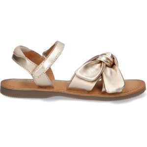 Braqeez 425017-594 Meisjes Platte Sandalen - Goud - Leer - Gesp