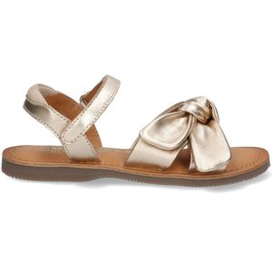 Braqeez 425017-594 Meisjes Platte Sandalen - Goud - Leer - Gesp