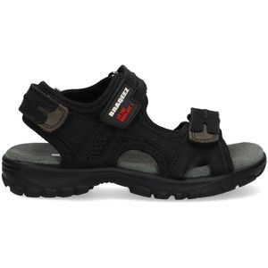 Braqeez 425084-189 Jongens Sportsandalen - Zwart - Leer - Klittenband