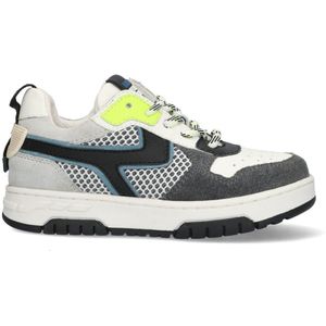 Braqeez - 425247-488 Sneakers - Grijs/Wit - Leer/Nubuck - Veters