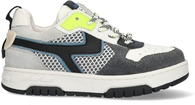 Braqeez - Sneakers - Leer - Zwart - Rits- en Vetersluiting