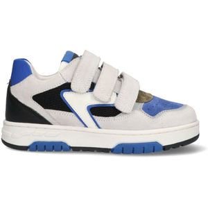 Braqeez - 425232-401 Sneakers - Blauw/Wit/Zwart - Leer - Klittenband