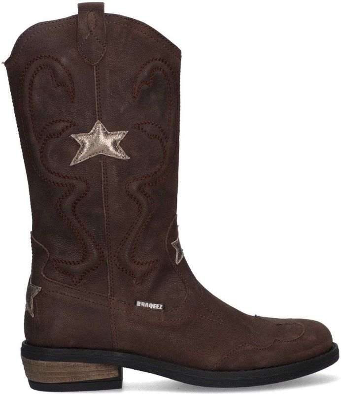 Braqeez - Coco - Cowboylaarzen - Donkerbruin - Leren