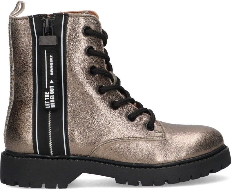 Braqeez - Enkelboot - Leer - Enkellaarsjes