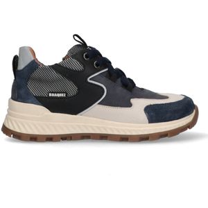 Braqeez - Rebel Rock - Leren Sneakers - Donkerblauw