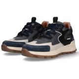 Braqeez - Rebel Rock - Leren Sneakers - Donkerblauw