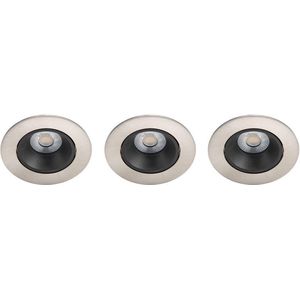 Philips Abrosa inbouwspot - 3-lichts - nikkel