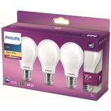 Philips LED lamp E27 | Peer A60 | Mat | 2700K | 8.5W (75W) | 3 stuks