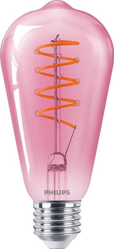Philips - LED Filamentlamp - Roze - E27 - Dimbaar