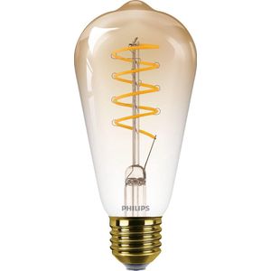 4x Philips LED lamp E27 | Edison ST64 | Vintage | Goud | 1800K | Dimbaar | 4.5W (25W)