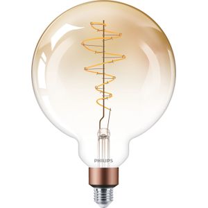2x Philips LED lamp E27 | Globe G200 | Vintage | Goud | 1800K | Dimbaar | 4.5W (28W)