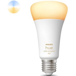 Philips Lighting Hue LED-lamp 871951428819500 Energielabel: F (A - G) Hue White Ambiance E27 Einzelpack 1600lm 100W 15 W Warmwit tot koudwit Energielabel: F (A