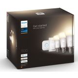 Philips Hue - Starterkit - Warmwit Licht - 3 Lampen - E27 - 1100lm - 1 Dimmer Switch