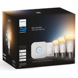 Philips Hue Starterkit - Slimme Verlichting - 3 Lampen - E27 - 1100lm - 1 Dimmer Switch