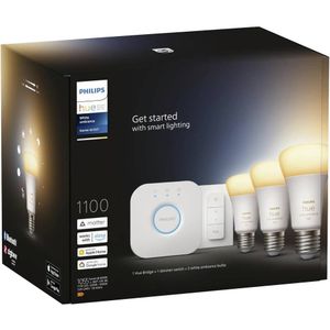 Philips Hue White Ambiance Starter Pack E27 met 3 lampen, dimmer + Bridge