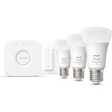 Philips Hue Starterkit - Wit en Gekleurd - 3 Lampen - E27 - 1100lm - 1 Dimmer Switch