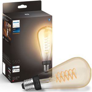 Philips Hue Filament Lichtbron E27 Edison lamp ST72 - warm tot koelwit licht - groot - 1-pack - Bluetooth