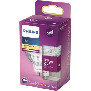 Philips LED Spot - 20 W - GU5.3 - warmwit licht